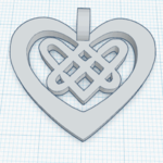 Modelo 3d de Celta corazón de joyas para impresoras 3d