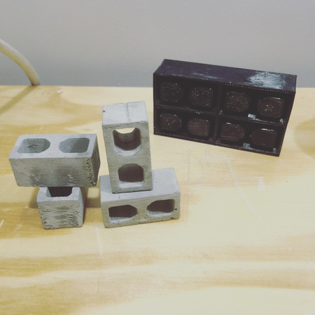 4 en Miniatura de bloques de hormigón del molde