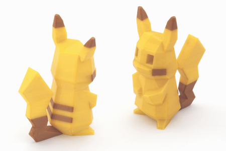 Low-Poly Pikachu - Multi y de Doble Extrusión versión