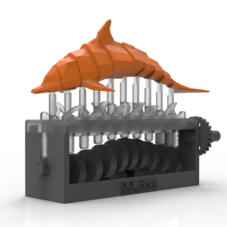Modelo 3d de Natación los delfines para impresoras 3d