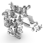 Modelo 3d de Construcción pesada walker (figura de acción) para impresoras 3d
