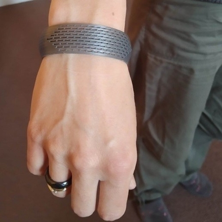  Rectangular curved bracelet  3d model for 3d printers
