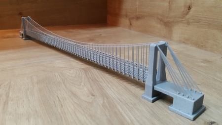 Modelo 3d de Puente colgante para impresoras 3d