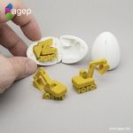 Modelo 3d de Huevo sorpresa #4 - pequeña excavadora para impresoras 3d