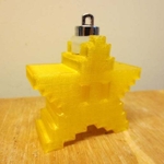  Mario power star charm necklace ornament  3d model for 3d printers