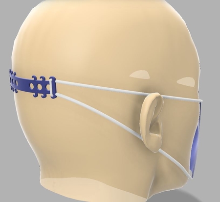 Modelo 3d de La máscara de la cara de apoyo de la cabeza para impresoras 3d
