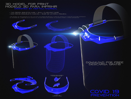 Coronavirus máscara protectora COVID-19 - modelo 3d para imprimir