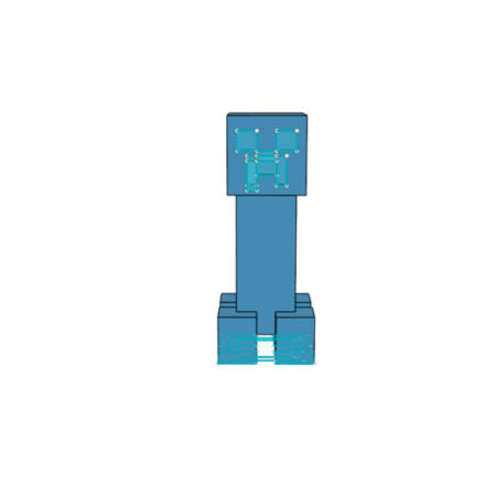  Creeper minecraft  3d model for 3d printers