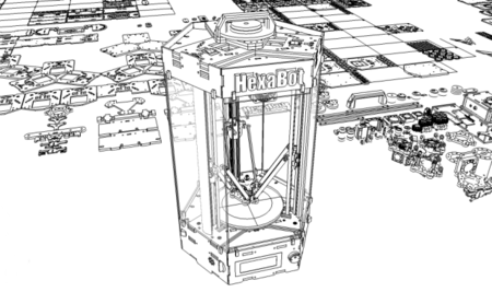 DIY Delta Impresora 3D - HexaBot de Diseño 3D