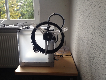 Ultimaker Mount for low friction spool holder combined with loose filament spool