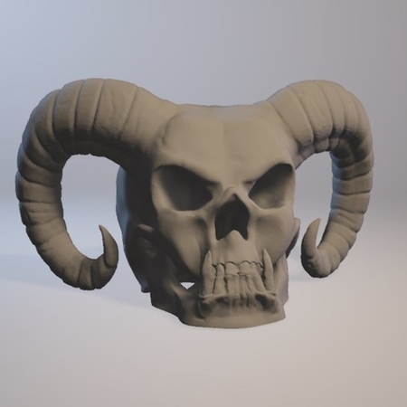  Devil skull  3d model for 3d printers