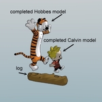 Modelo 3d de Calvin y hobbes para impresoras 3d