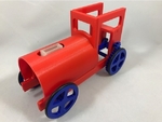 Modelo 3d de Globo impulsado un solo cilindro de aire del motor tren de juguete para impresoras 3d