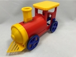 Modelo 3d de Globo impulsado un solo cilindro de aire del motor tren de juguete para impresoras 3d