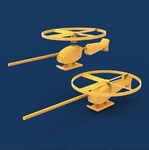 Modelo 3d de Vuelo en helicóptero de juguete para impresoras 3d