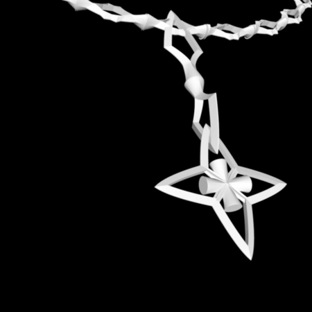 Star shuriken necklace and ring