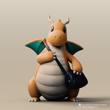 Modelo 3d de Dragonite(pokemon) para impresoras 3d