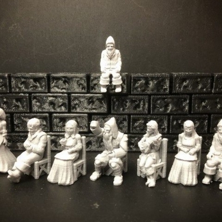 Townsfolke: Tavern Patrons (28mm/32mm scale)