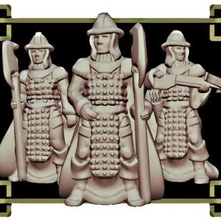  Townsfolke: town guard variants (28mm/heroic scale)  3d model for 3d printers