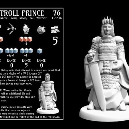  Troll prince (18mm scale)  3d model for 3d printers