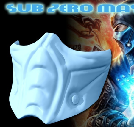 Sub Zero Máscara De Tamaño Completo. Mortal Kombat