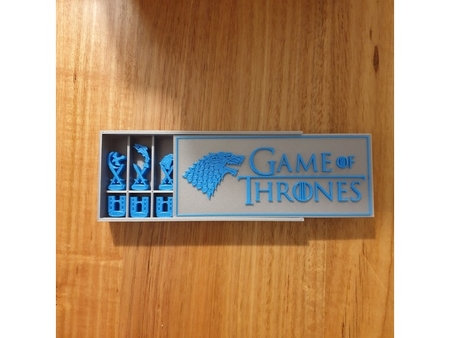  Game of thrones chess set and box  3d model for 3d printers