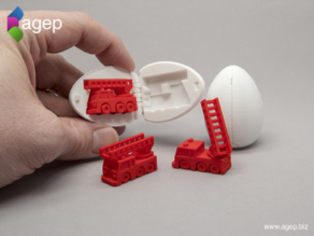  Surprise egg #5 - tiny fire truck  3d model for 3d printers