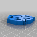  Punisher star keychain  3d model for 3d printers