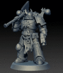  Chaos space warrior with chain axe  3d model for 3d printers