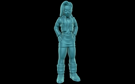  Android 18 (easy print no support)  3d model for 3d printers