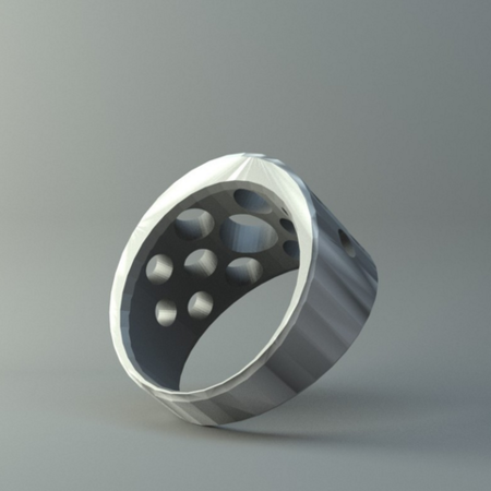  Ring - bevelled cylinder - holes  3d model for 3d printers