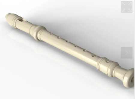 Modelo 3d de Una grabadora de flauta para impresoras 3d