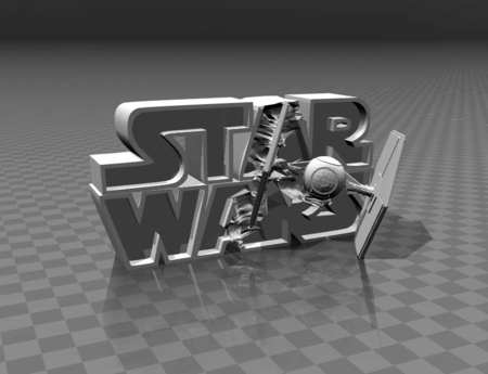 ⭐⭐⭐⭐⭐ Star Wars - logo en 3D
