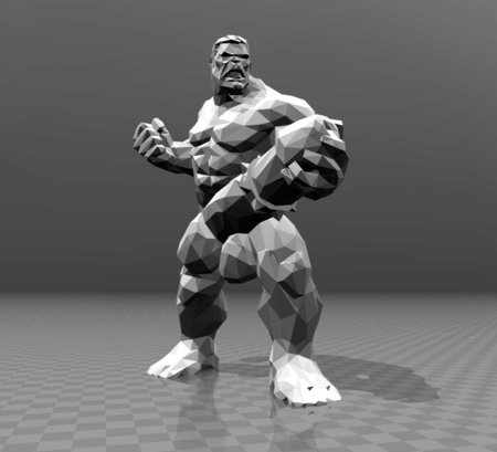 Desnudo Hulk - Low Poly