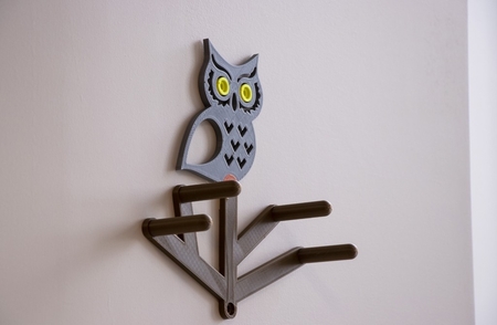  Multi-color owl coat hanger  3d model for 3d printers