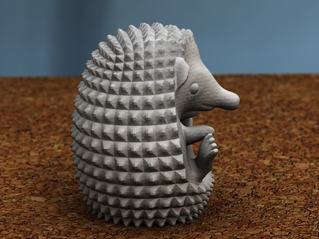  Hedgehog sitting  3d model for 3d printers