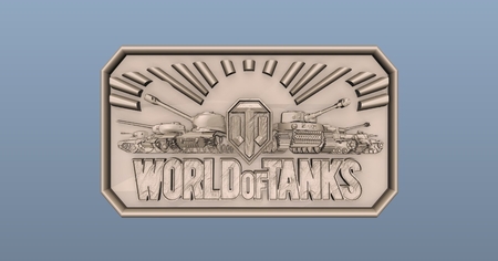 Modelo 3d de Wot mundo de los tanques de logotipo de la cnc de arte para impresoras 3d