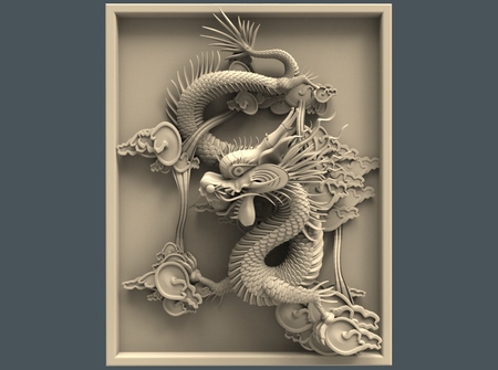 Dragón chino de arte cnc