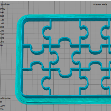 Modelo 3d de Las formas de las galletas y pan de jengibre de puzzle para impresoras 3d