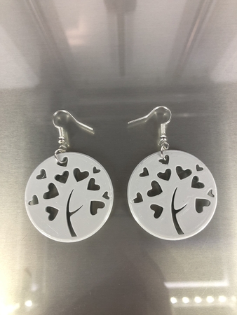 Heart tree earrings
