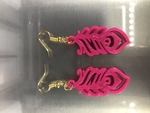  Feather earrings set (two models)  3d model for 3d printers