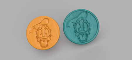  Donald duck drinkcoaster (pair)  3d model for 3d printers