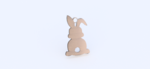  Easter bunny earrings  3d model for 3d printers