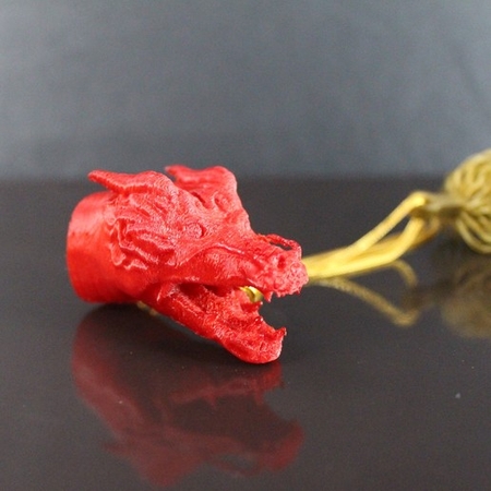 Modelo 3d de La cabeza del dragón collar  para impresoras 3d