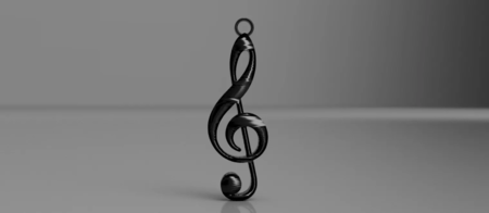 Modelo 3d de Nota musical pendientes para impresoras 3d