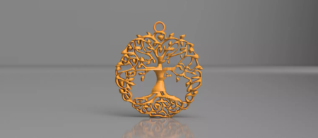 Modelo 3d de Celta árbol de la vida aretes (2.0) para impresoras 3d