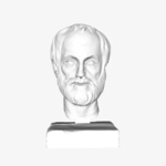  Aristotle at the louvre, paris  3d model for 3d printers