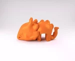 Modelo 3d de Decorativos gato y el dinosaurio para impresoras 3d