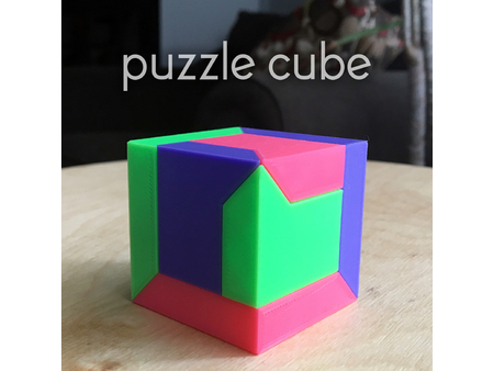 Modelo 3d de Puzzle cubo para impresoras 3d