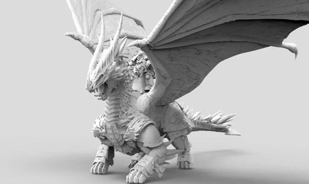  Dragon knight - ceremonial  3d model for 3d printers